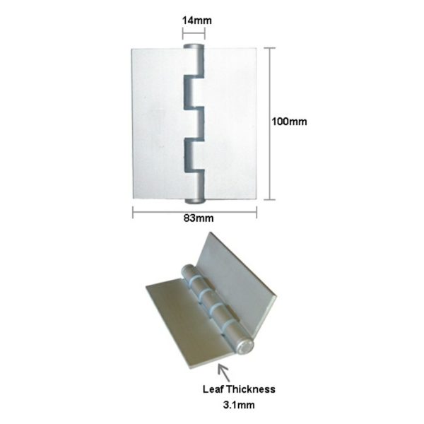 **10 Pack** Aluminium Concealed Fix Hinge Satin A142 Ab45 Bathroom Door Hardware