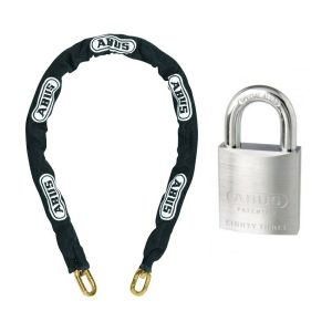 10Ks Chain 10Ks200Blk 10Mmx200Cm + 83/50 Padlock 8350 50Mm Body Gate Hardware