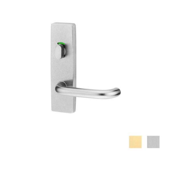 1816 Square End Plate With Privacy Indicator Turn & 70 Lever – Available In Various Finishes Bathroom Door Hardware