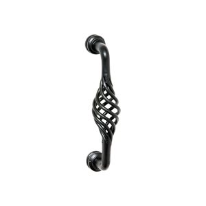 1863Mb Twist Pull Handle Iron Matt Black 125Mm Cabinet Hardware