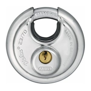 23/70 Diskus Padlock Keyed To Differ Stainless Steel 2370C Gate Hardware