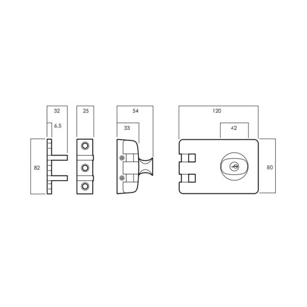 355 Double Cylinder Deadlock – Available In Various Finishes Deadlocks & Night Latches