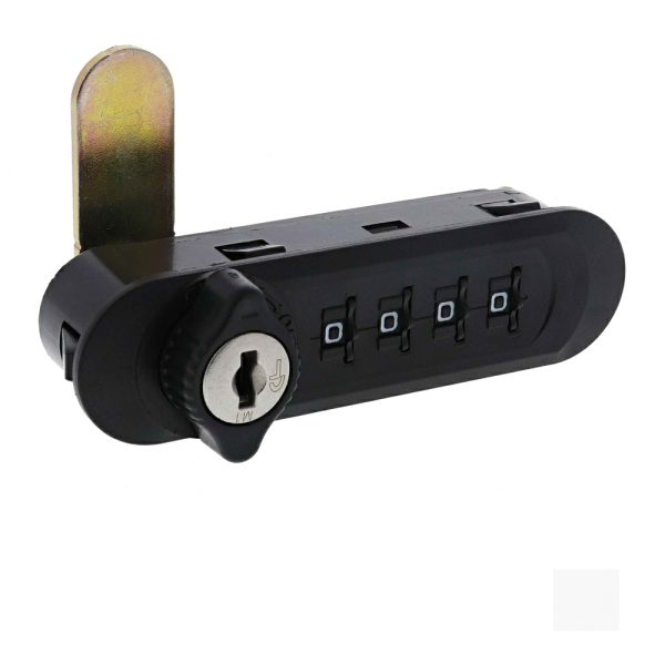 4-Dial Combination Lock – Available In Various Finishes And Handing Cabinet & Cupboard Locks