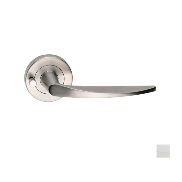 4300/25P Coastal Door Handle Lever On Round Rose Privacy – Available In Polished And Satin Stainless Steel Door Handles & Knobs