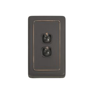 5913Ac Switch Toggle 2 Gang Antique Copper Br 72X115Mm Door Hardware