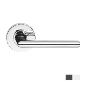 8600/8 Vision Round Rose Door Handle Leverset – Available In Various Finishes And Functions Black Door Handles