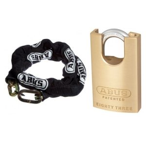 8Ks Chain 8Ks110Blk 8Mmx110Cm + 83Cs/45 Padlock 83Cs45Nkd 45Mm Body Gate Hardware