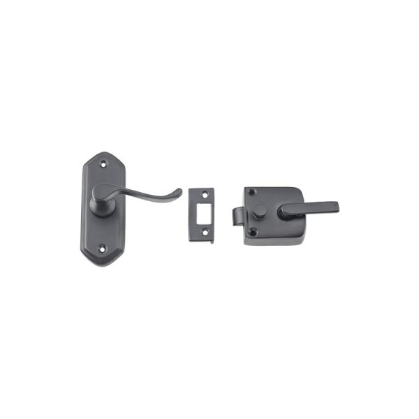 9637 Door Latch Right Hand External Matte Black Locks & Accessories