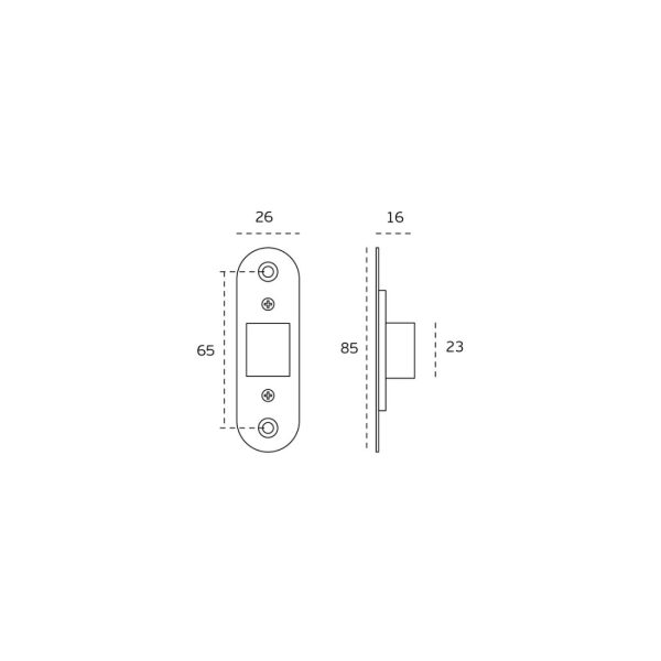 Adjustable Privacy Bolt 60Mm Satin Stainless Steel In.20.152 Door Hardware