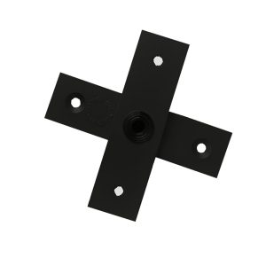 Angle Shoe Door Pivot Hinge Aluminium Flat Strap Pair Black P436-Blk Door Hardware