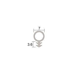 Antimicrobial Bulb Type Silicone Compression Seal Is1007Amsi-50Metre Antimicrobial And Antibacterial