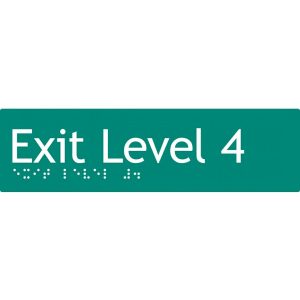 As1428 Compliant Exit Sign L4 Green Level 4 Braille 180X50X3Mm Door Hardware