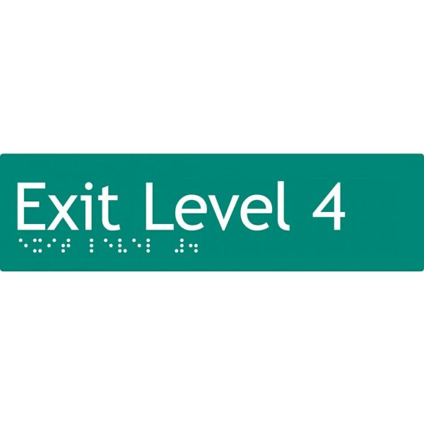 As1428 Compliant Exit Sign L4 Green Level 4 Braille 180X50X3Mm Door Hardware