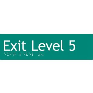 As1428 Compliant Exit Sign L5 Green Level 5 Braille 180X50X3Mm Door Hardware