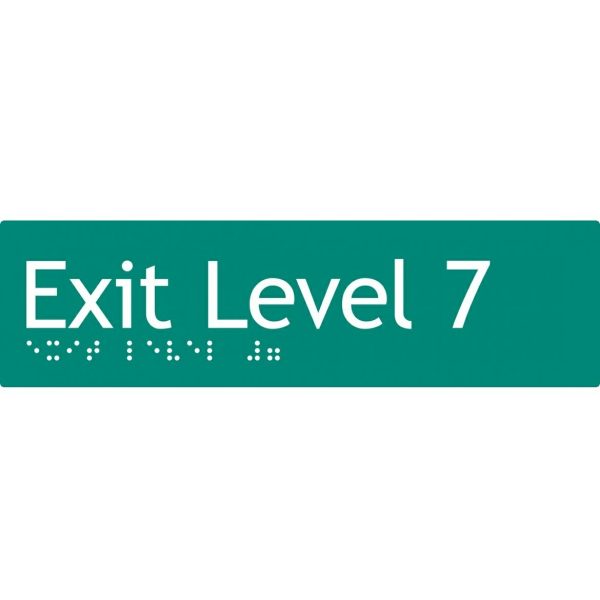 As1428 Compliant Exit Sign L7 Green Level 7 Braille 180X50X3Mm Door Hardware