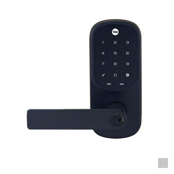 Assure Keyed Door Digital Lever Lock With Home Module – Available In Matt Black And Satin Chrome Locks & Accessories