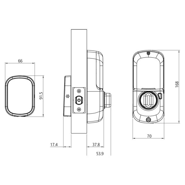 Assure Sl Smart Digital Deadbolt Door Lock Home Kit – Available In Matt Black And Satin Chrome Finish Digital Locks