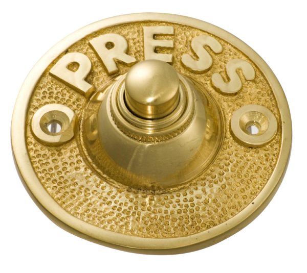 Bell Push Press Polished Brass 63Mm Td5503 Door Bells & Knockers