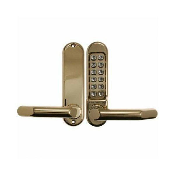 Borg Digital Door Lock Keyless Entry Fire Rated Polished Brass Bl5001Pb Digital Locks