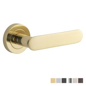 Bronte Door Lever On Round Rose Passage – Customise To Your Needs Architectural Door Hardware