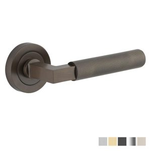 Brunswick Door Lever Handle On Round Rose Passage Architectural Door Hardware