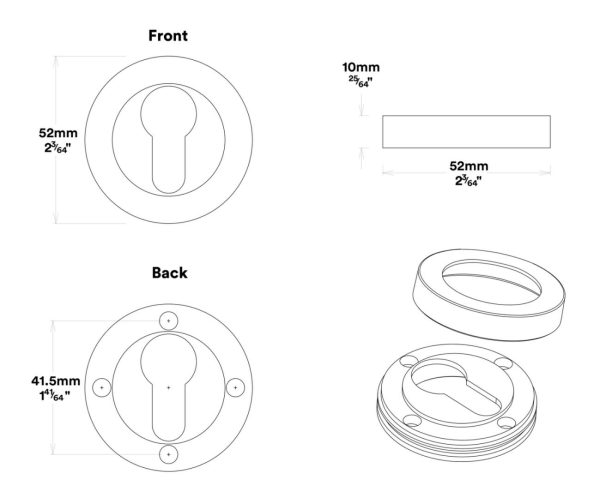 Brunswick Door Pull Handle Entrance Kit Key/Key 450Mm – Available In Various Finishes Door Hardware