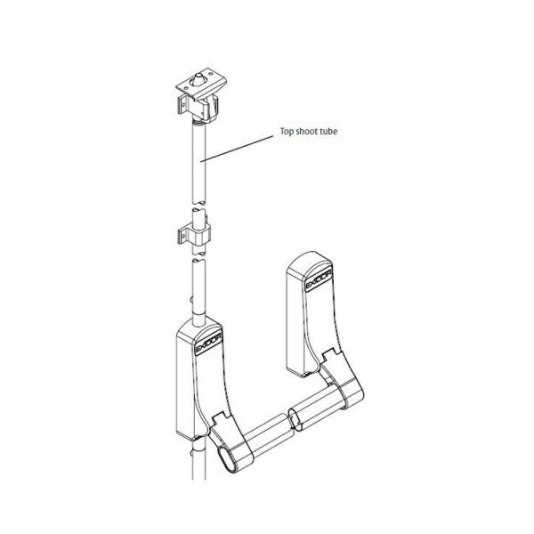 By Extended Top Shoot Tube For Doors Up To 3180Mm High Silver Exip0804-Sil Door Hardware