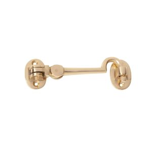 Cabin Hook Polished Brass 100Mm Td1516 Door Chains & Guards