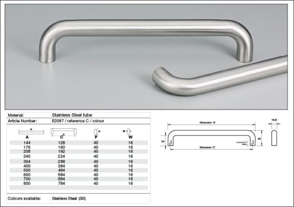 Cabinet Handle E2087 Enna 15.8Mm Round D Pull Stainless Steel Bathroom Cabinet Handles