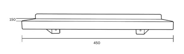 Changing Places Utiliy Shelf 450X150X70Mm Satin Stainless Steel Ml954_450Shelf_Ss Bathroom Accessories