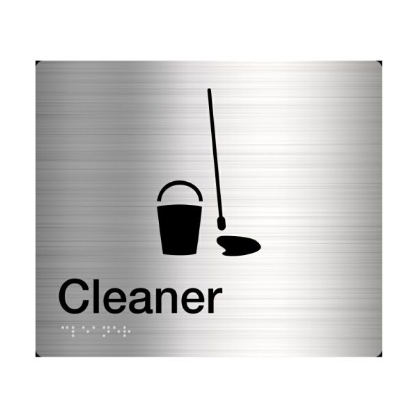 Cleaner Braille Sign Stainless Steel C-Ss Bathroom Hardware