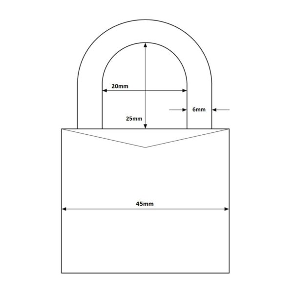 Combination Padlock With Resettable Code Black 158Kc/45Ap050 Locks & Accessories