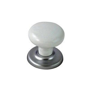 Corona Cupboard Knob White With Satin Chrome Backplate Cckwhsc Cabinet Hardware