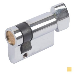 Cylest Euro Single Turn Cylinder – Available In Polished Brass And Satin Chrome Finish Cylinders & Barrels