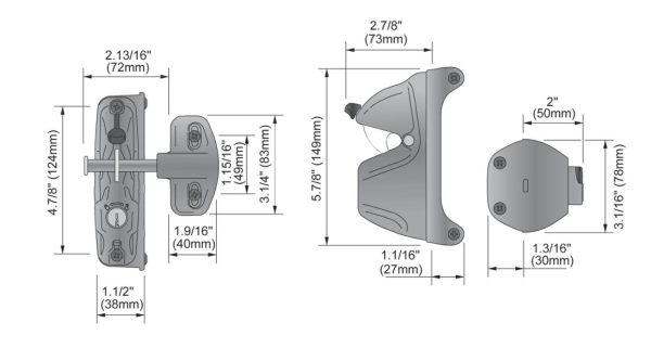 D&D Gate Lock Kit Lokklatch Deluxe Truclose Heavy Duty Hinge Lldabtchd1Ak Gate Hardware