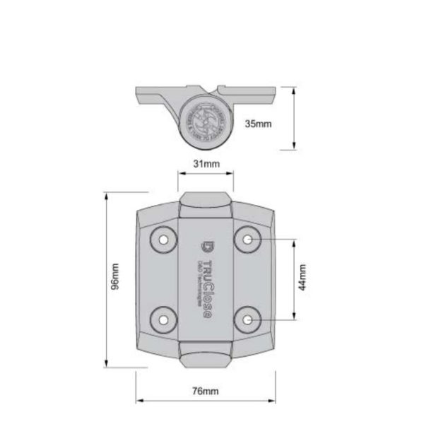 D&D Truclose Tca1S3 Self Closing Gate Hinge Regular Swimming Pool Gate Hardware