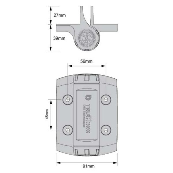 D&D Truclose Tchd1Al2S3 Self Closing Heavy Duty Gate Hinge + 2 Alignment Legs Gate Hardware