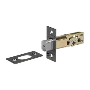 Deadbolt Latch And Strike Set 45Mm Matt Black 7Sp Lat 45 Db S Mb B Deadlock Cylinders & Accessories