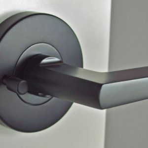 Door Handle Mediterranean Marino Round Privacy Lever Set Black Mmarpribl Black Door Handles