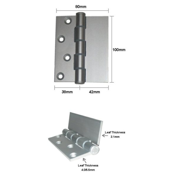 Door Hinge Aluminium Combination Concealed Fix 100Mm A143 Bathroom Door Hardware