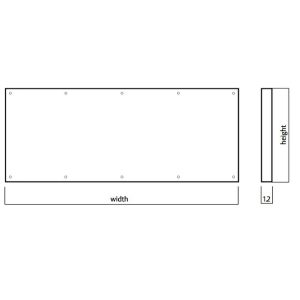 Door Kickplate 1100Mm X 945-1220Mm Concealed Glue Fix Stainless Steel 1.2Mm Door Hardware