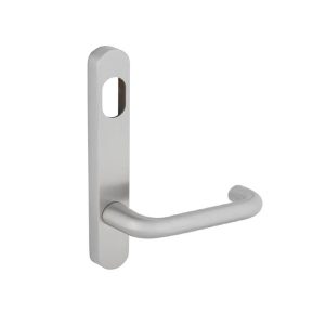 Door Lever On External Narrow Style Round End Plate With Cylinder Hole Satin Stainless Steel 6500/30G Door Handles & Knobs Lever Furniture