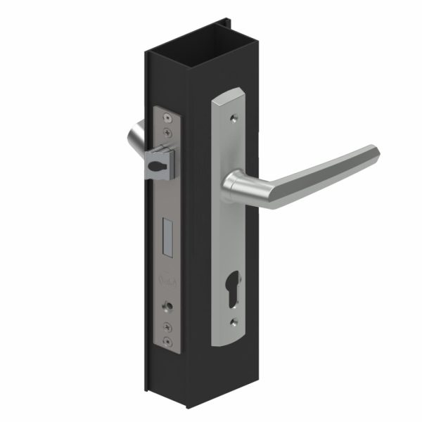 Door Lock Pack Induro Mortice Palladium Aria Levers Silver W/ Cylinder Commercial Door Hardware