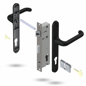 Door Lock Pack Induro Mortice Verona Gidgee Levers Black With Cylinder Black Door Handles