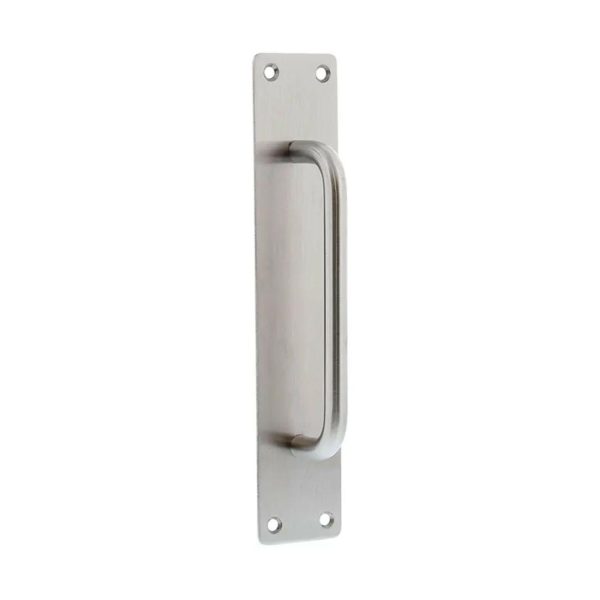 Door Pull Handle On Plate 250X50X2Mm Satin Stainless Php152.12Ss Door Hardware