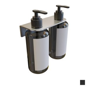 Double Soap Bottle Holder – Available In Designer Black And Satin Stainless Finish Bathroom Accessories