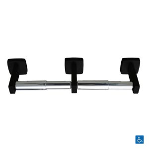 Double Toilet Roll Holder Concealed Fix Matt Black Ml256_Designer Bathroom Accessories