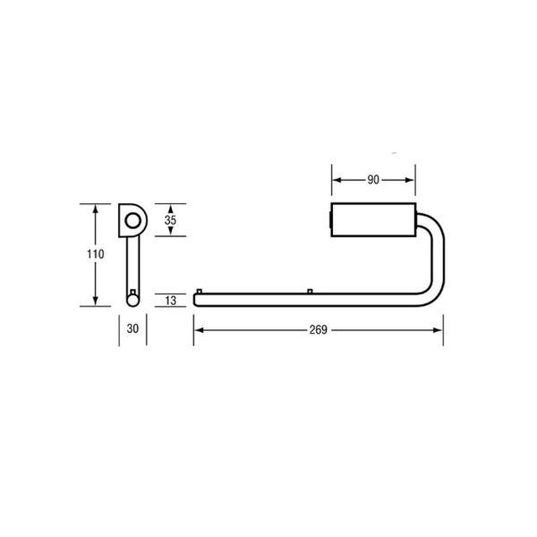 Double Toilet Roll Holder Concealed Fix Satin Stainless Steel Ml4135-2 Bathroom Accessories