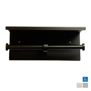 Double Toilet Roll Holder With Shelf Top – Available In Various Finishes Bathroom Accessories