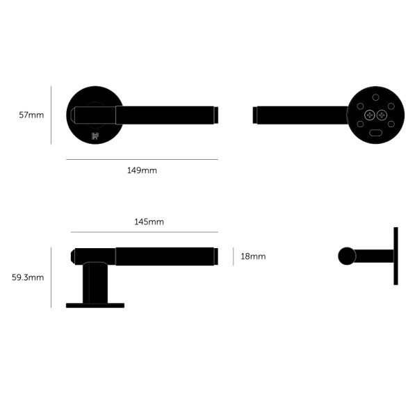 Dummy Fixed Door Handle Single-Sided Linear – Available In Various Finishes Door Handles & Knobs